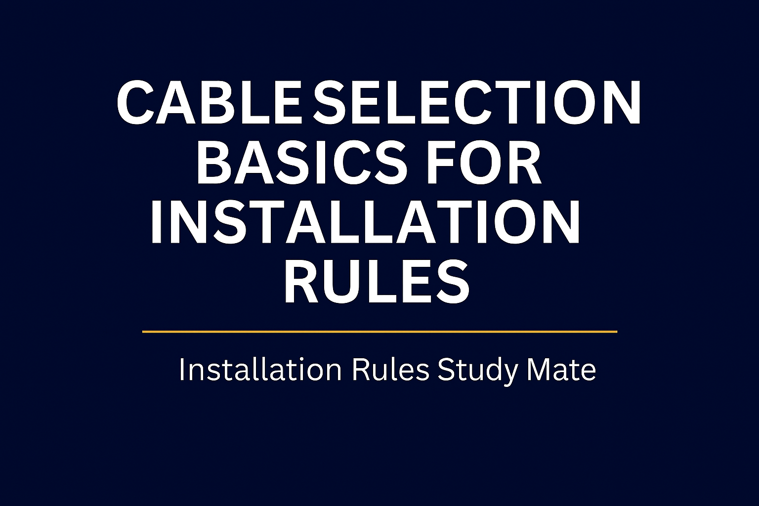 Electrical installation study banner