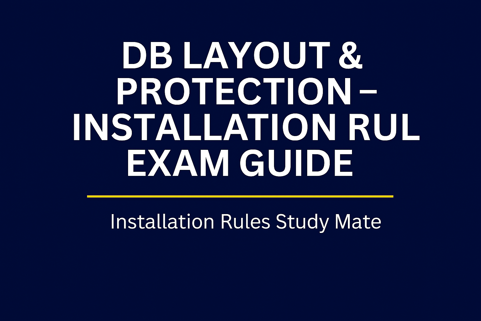 Electrical installation study banner