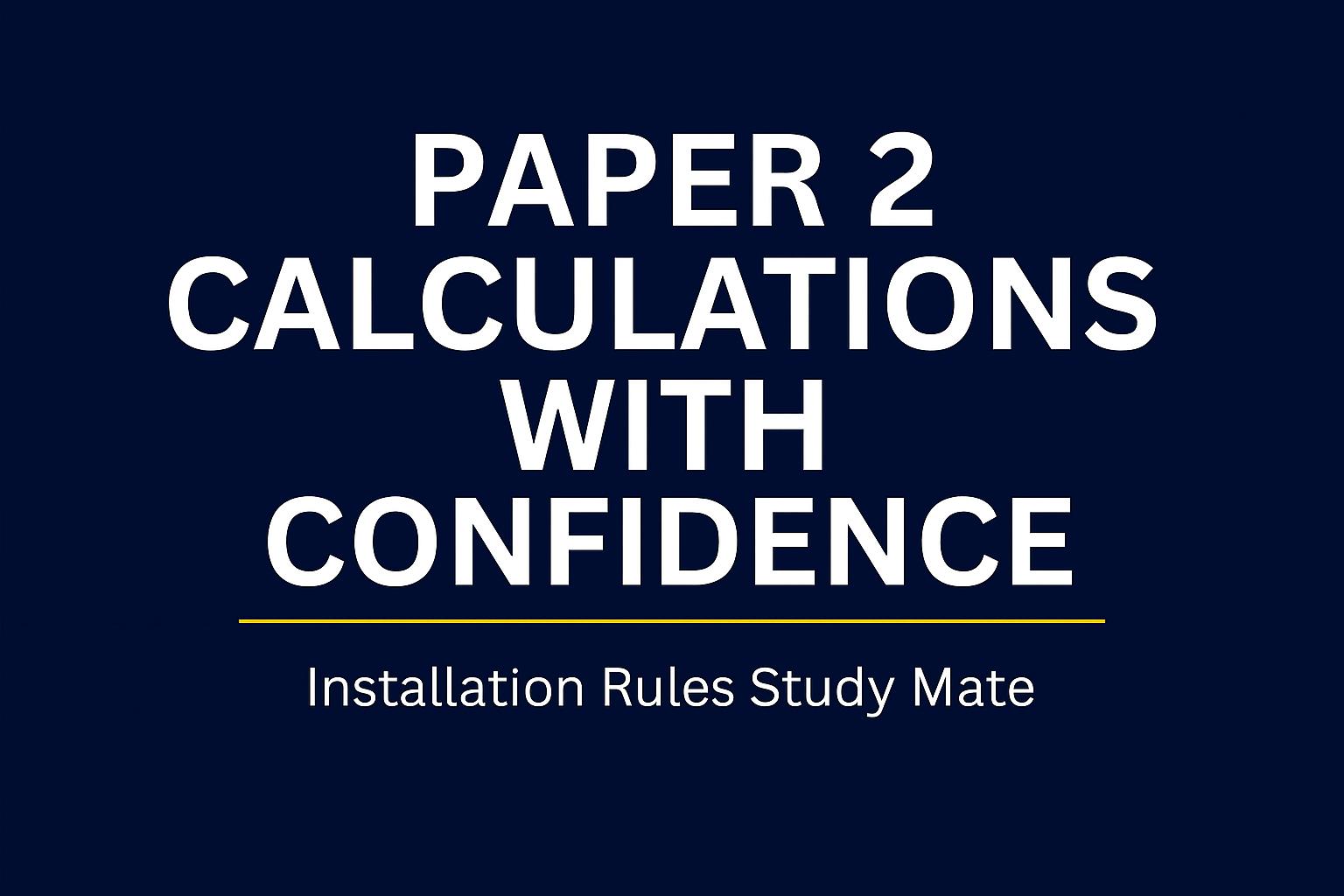 Electrical installation study banner
